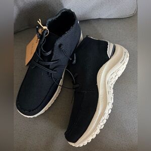 New HOLO ECO Black Canvas Athena Chukka Lace Up Boots Sneakers Shoes Women’s 6